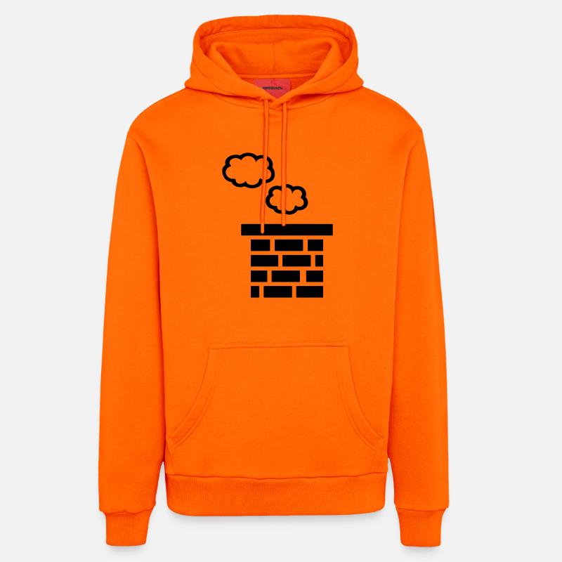 Cheminée - Sweat à capuche bio décontracté fabriqué en UE - SUNSET ORANGE