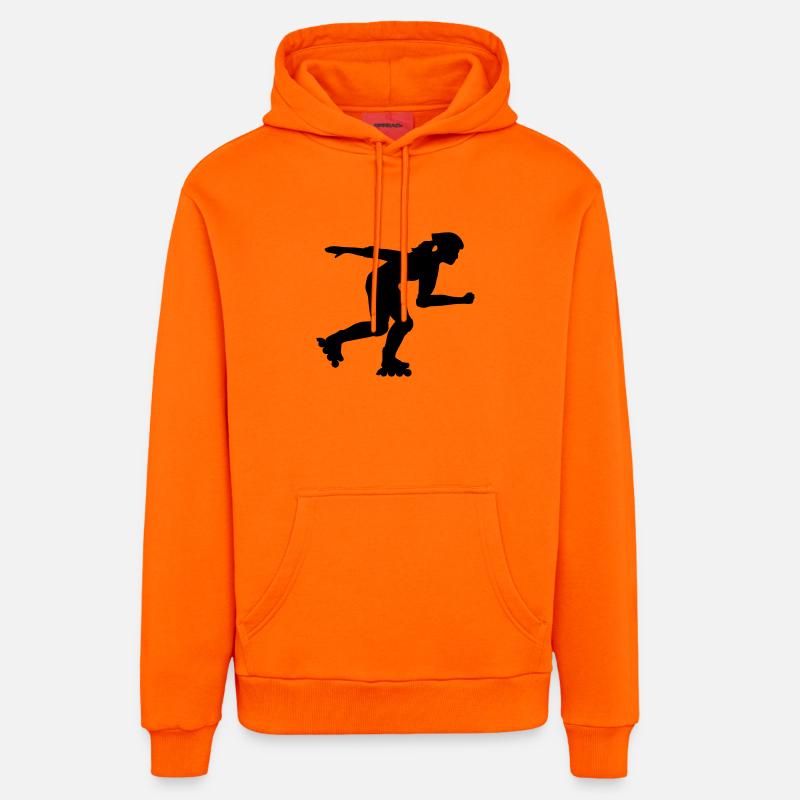Inline skating - Sweat à capuche bio décontracté fabriqué en UE - SUNSET ORANGE