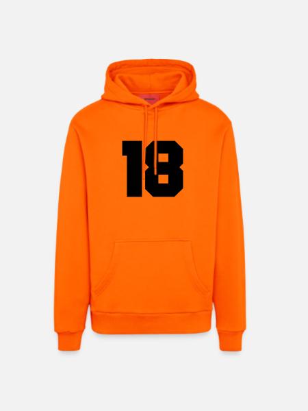 18 - Organic Relaxed Hoodie Made in EU - SUNSET ORANGE