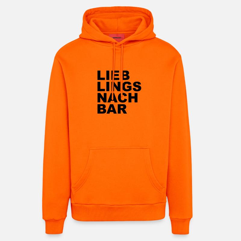 Voisin préféré - Sweat à capuche bio décontracté fabriqué en UE - SUNSET ORANGE
