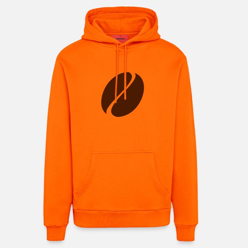Coffee Bean - Sweat à capuche bio décontracté fabriqué en UE - SUNSET ORANGE