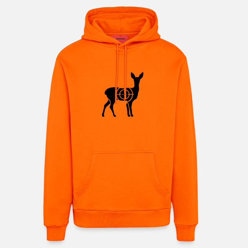 Chevreuil - Sweat à capuche bio décontracté fabriqué en UE - SUNSET ORANGE