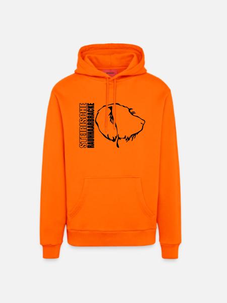 STEIRIC RAUHHAARBRACKE PROFILE - Organic Relaxed Hoodie Made in EU - SUNSET ORANGE