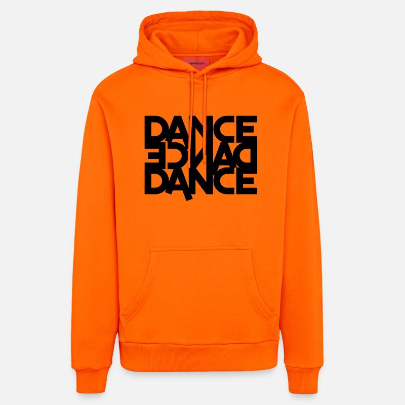 danse danse danse (en arrière) - Sweat à capuche bio décontracté fabriqué en UE - SUNSET ORANGE