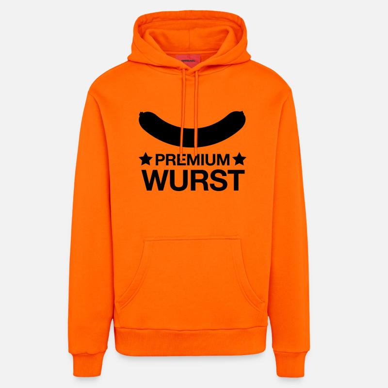premiumwurst - Sweat à capuche bio décontracté fabriqué en UE - SUNSET ORANGE