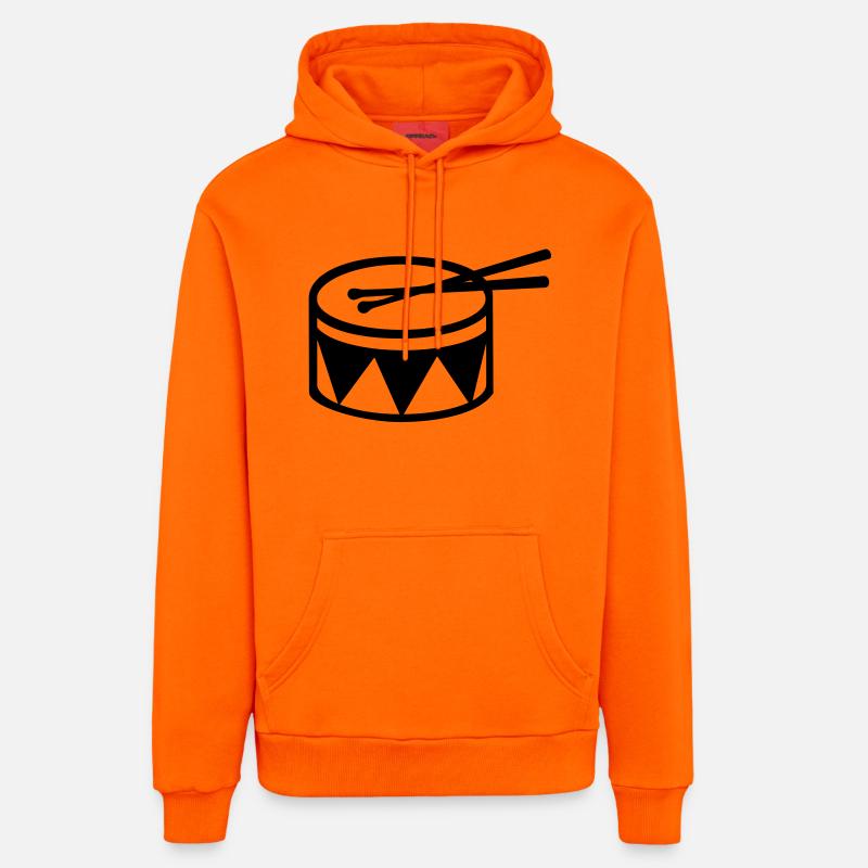 Tambour - Sweat à capuche bio décontracté fabriqué en UE - SUNSET ORANGE