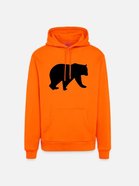 bear design - Organic Relaxed Hoodie Made in EU - SUNSET ORANGE