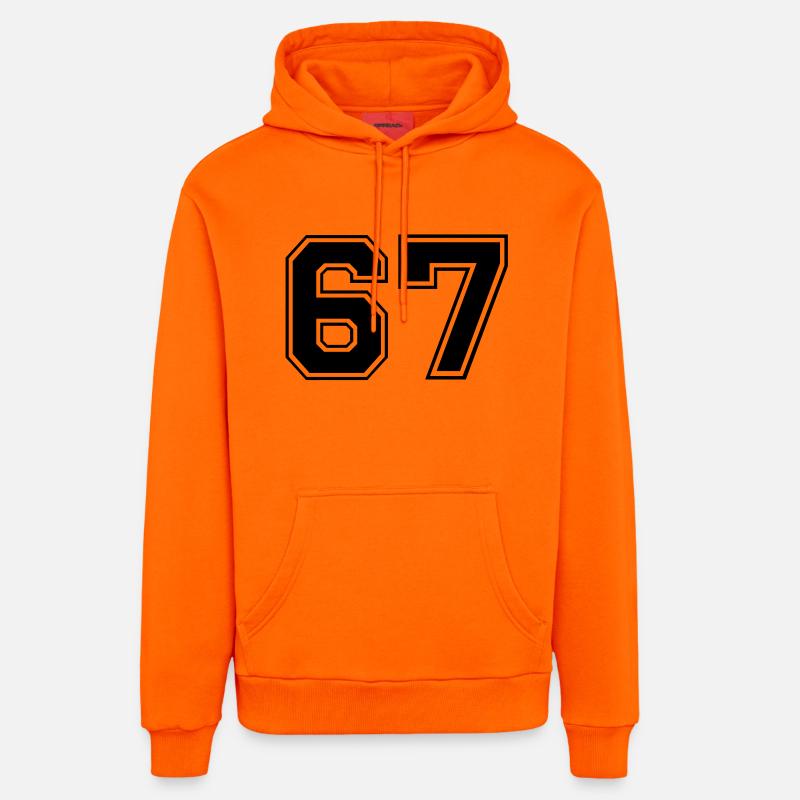 67 - Sweat à capuche bio décontracté fabriqué en UE - SUNSET ORANGE