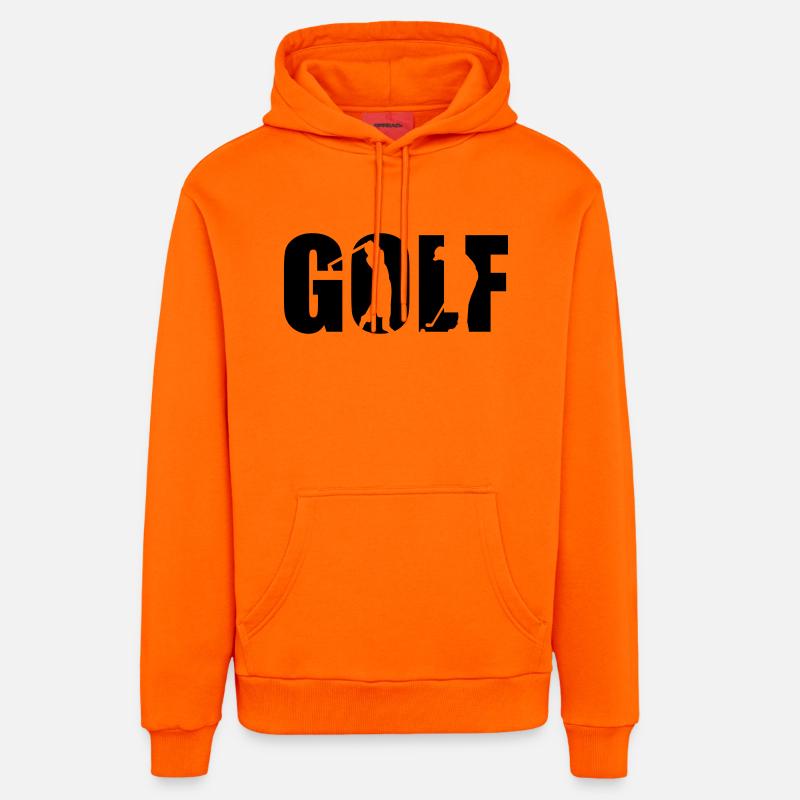 Golf - Sweat à capuche bio décontracté fabriqué en UE - SUNSET ORANGE