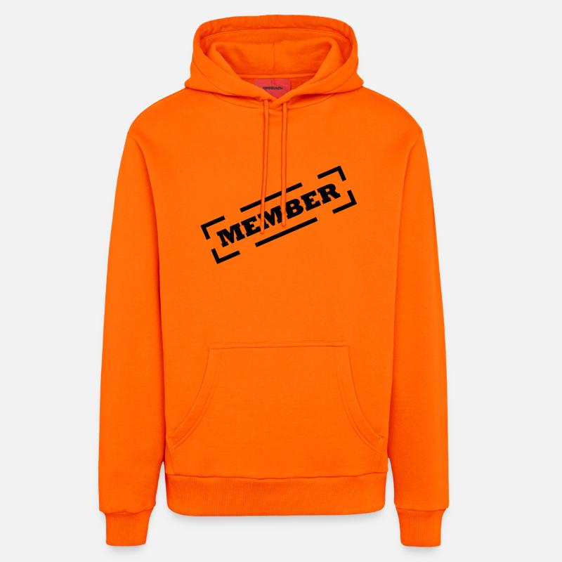 member - Sweat à capuche bio décontracté fabriqué en UE - SUNSET ORANGE