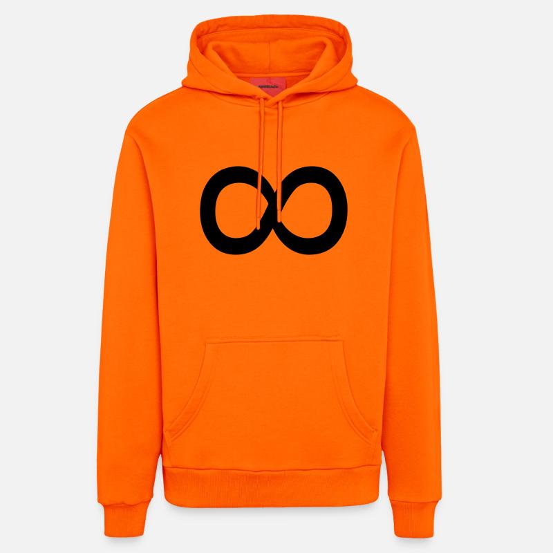 interminable - Sweat à capuche bio décontracté fabriqué en UE - SUNSET ORANGE