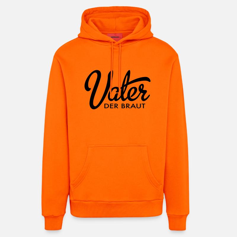 Père de la mariée - Sweat à capuche bio décontracté fabriqué en UE - SUNSET ORANGE