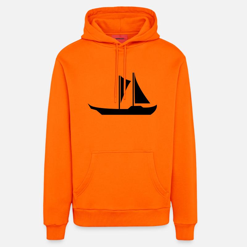 boot - Sweat à capuche bio décontracté fabriqué en UE - SUNSET ORANGE