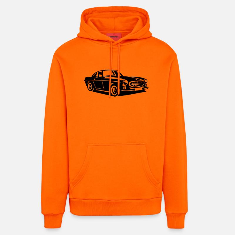  P1800 Le Saint - Sweat à capuche bio décontracté fabriqué en UE - SUNSET ORANGE