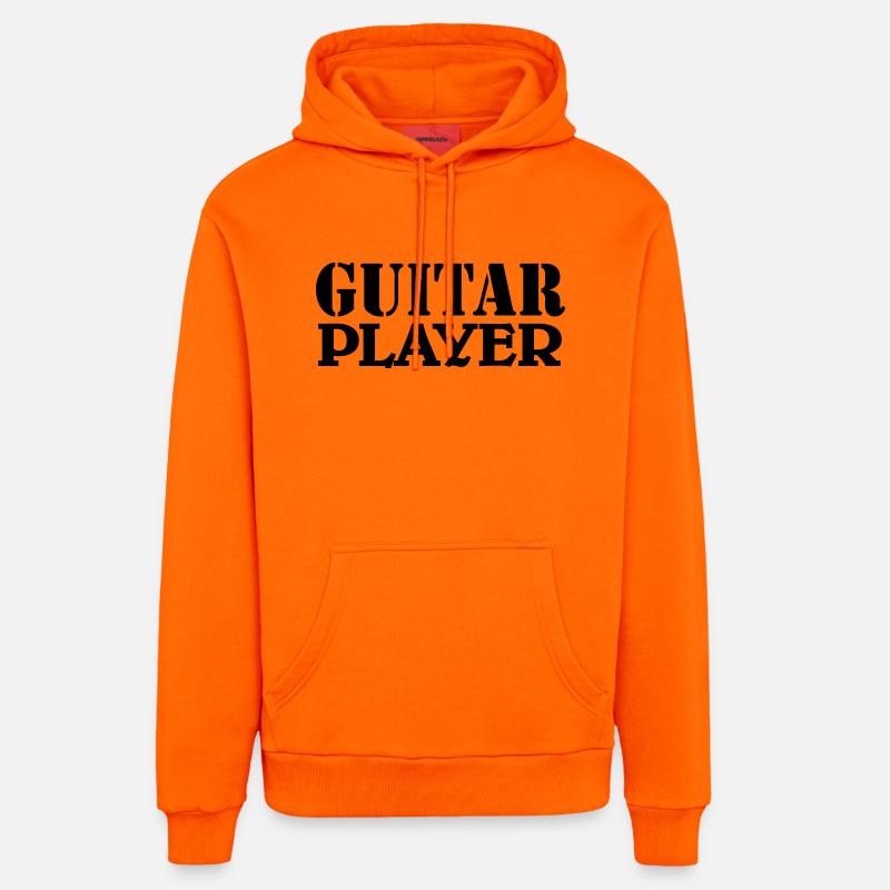 Guitar Player - Sweat à capuche bio décontracté fabriqué en UE - SUNSET ORANGE
