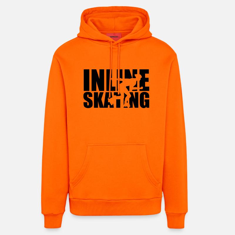 Inline skating - Sweat à capuche bio décontracté fabriqué en UE - SUNSET ORANGE