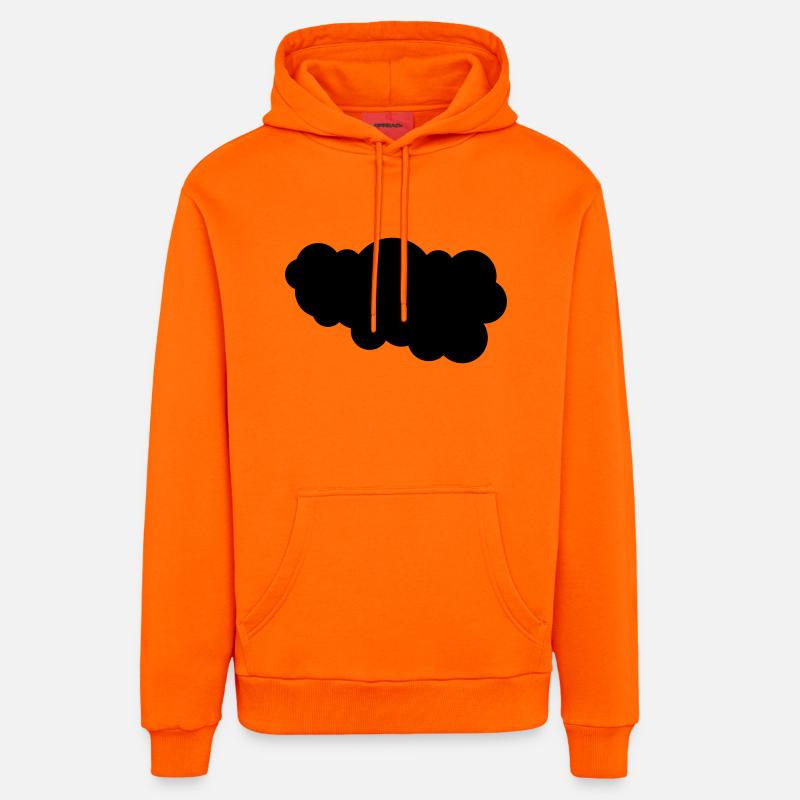 cloud - Sweat à capuche bio décontracté fabriqué en UE - SUNSET ORANGE