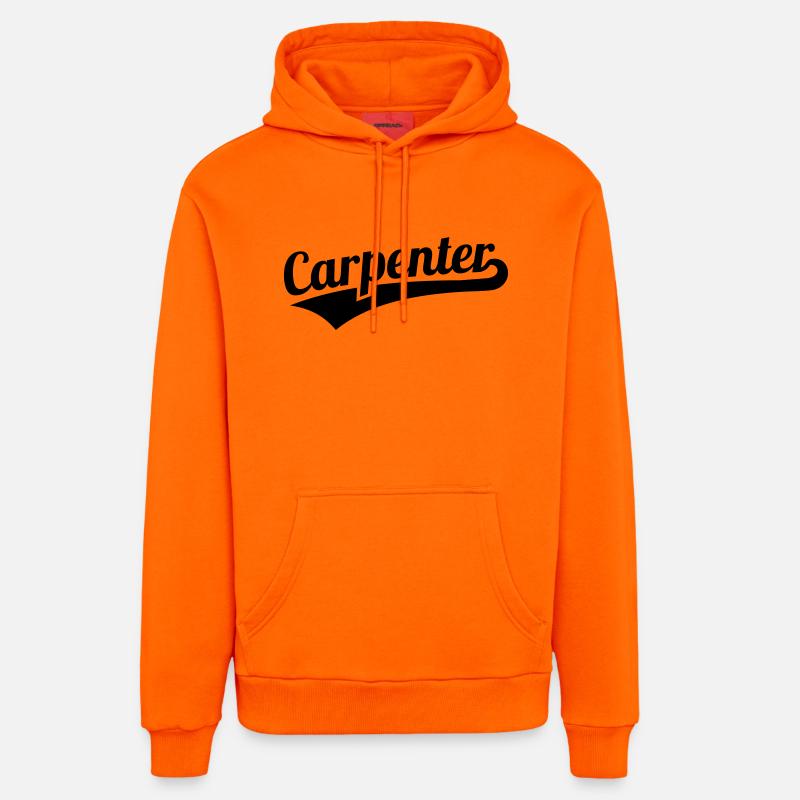 Charpentier - Sweat à capuche bio décontracté fabriqué en UE - SUNSET ORANGE