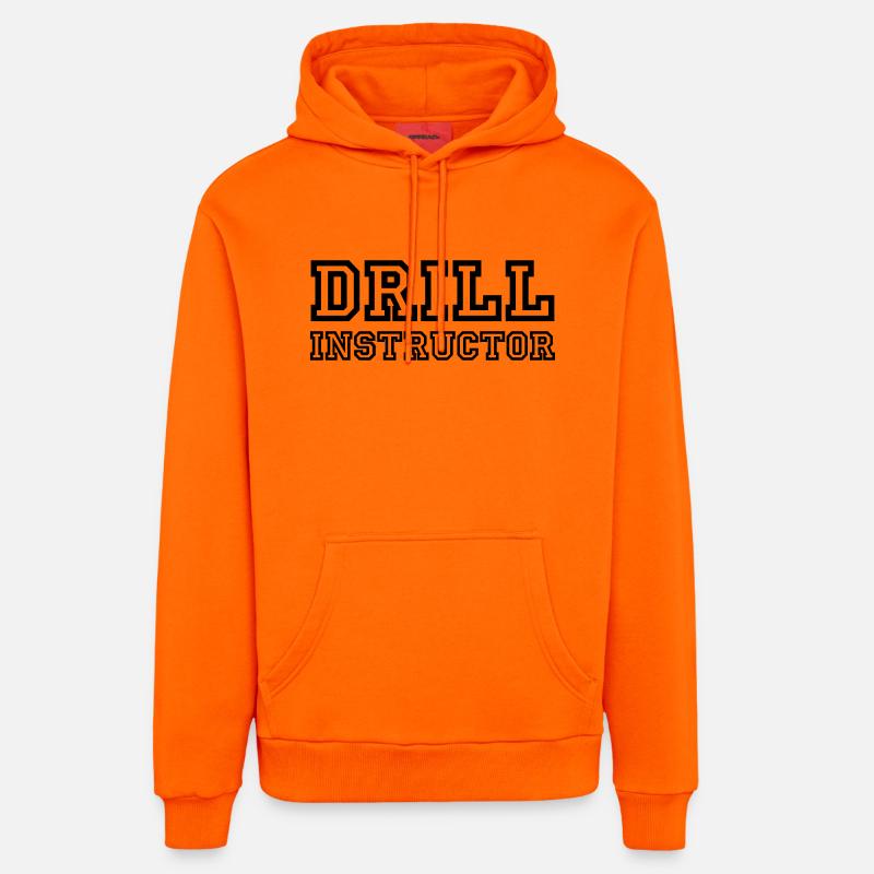 Drill Instructor - Sweat à capuche bio décontracté fabriqué en UE - SUNSET ORANGE