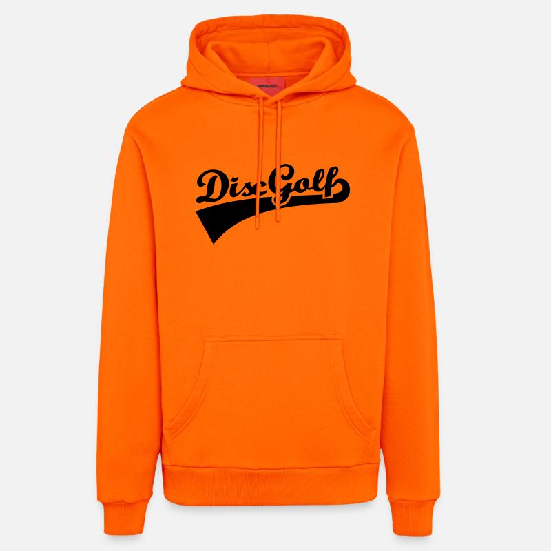 Disc Golf - Sweat à capuche bio décontracté fabriqué en UE - SUNSET ORANGE