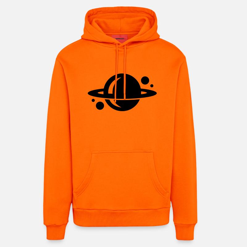 planète - Sweat à capuche bio décontracté fabriqué en UE - SUNSET ORANGE