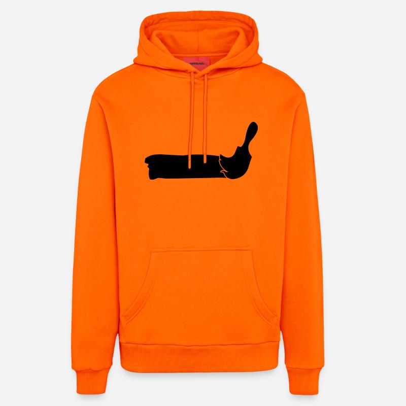 paintbrusch_2 - Sweat à capuche bio décontracté fabriqué en UE - SUNSET ORANGE