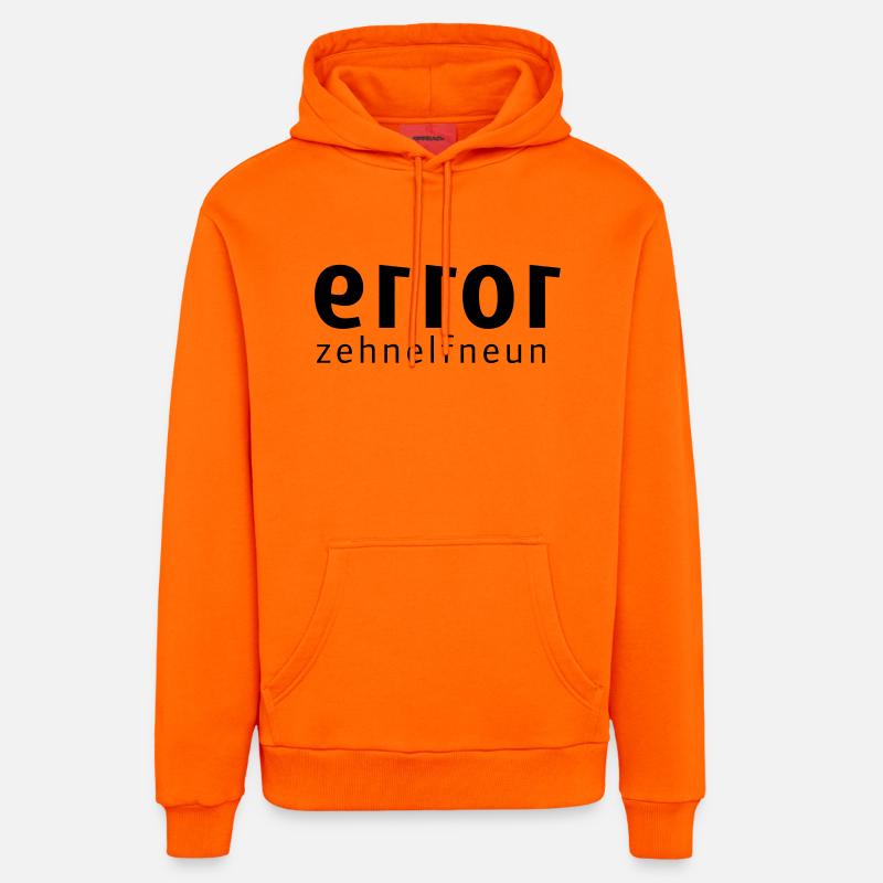 error-zehnelfneun - Organic Relaxed Hoodie Made in EU - SUNSET ORANGE