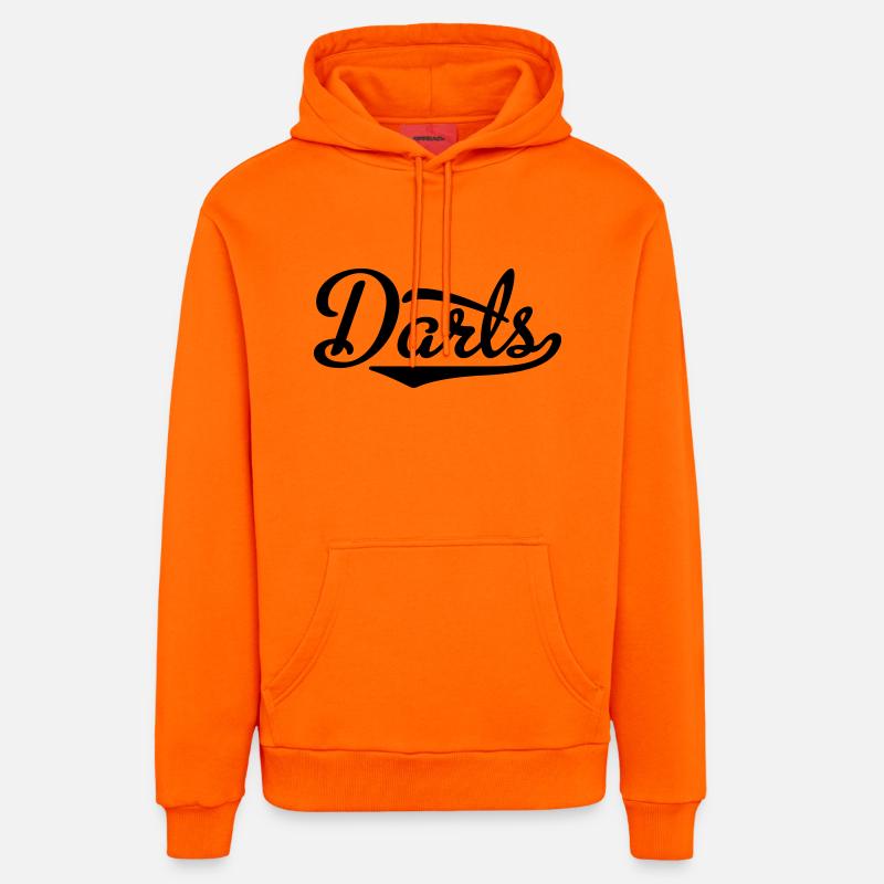 Fléchettes - Sweat à capuche bio décontracté fabriqué en UE - SUNSET ORANGE