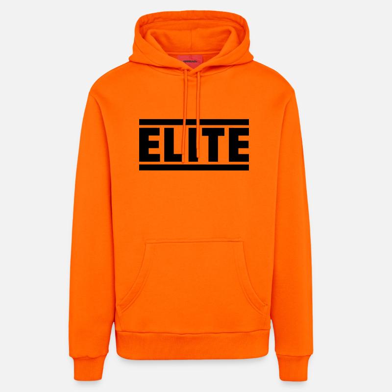 elite_f1 - Sweat à capuche bio décontracté fabriqué en UE - SUNSET ORANGE