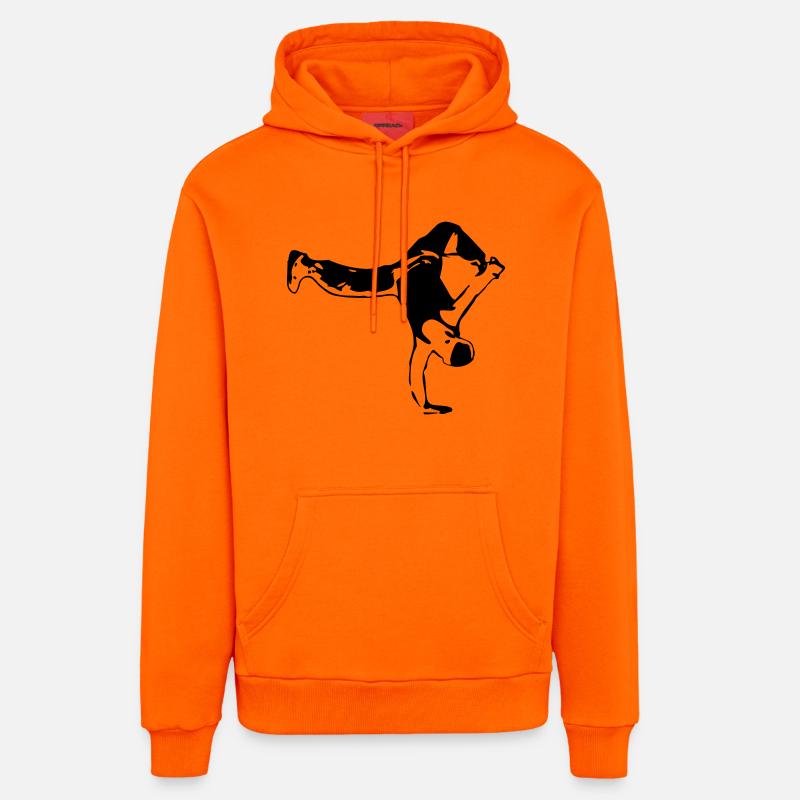 Danse, danse, danse - Sweat à capuche bio décontracté fabriqué en UE - SUNSET ORANGE