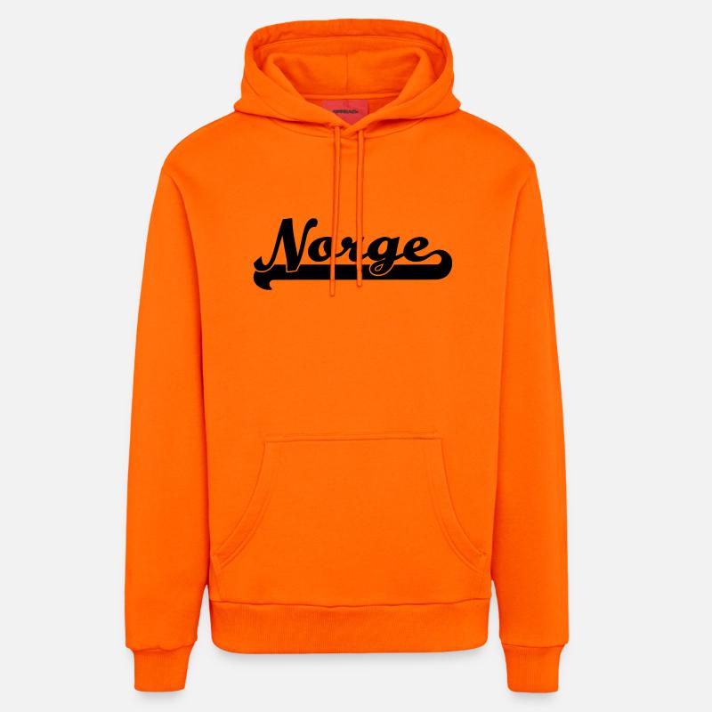 police norge - Sweat à capuche bio décontracté fabriqué en UE - SUNSET ORANGE