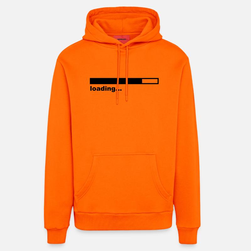 Loading Bar - Internet - Game - Sweat à capuche bio décontracté fabriqué en UE - SUNSET ORANGE