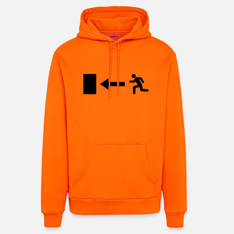 exit____f1 - Sweat à capuche bio décontracté fabriqué en UE - SUNSET ORANGE