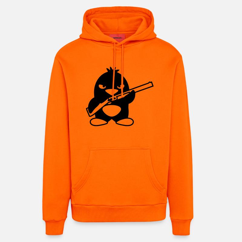 Shotgun Penguin - Sweat à capuche bio décontracté fabriqué en UE - SUNSET ORANGE