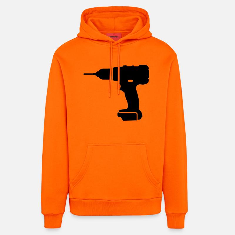 tools - Sweat à capuche bio décontracté fabriqué en UE - SUNSET ORANGE