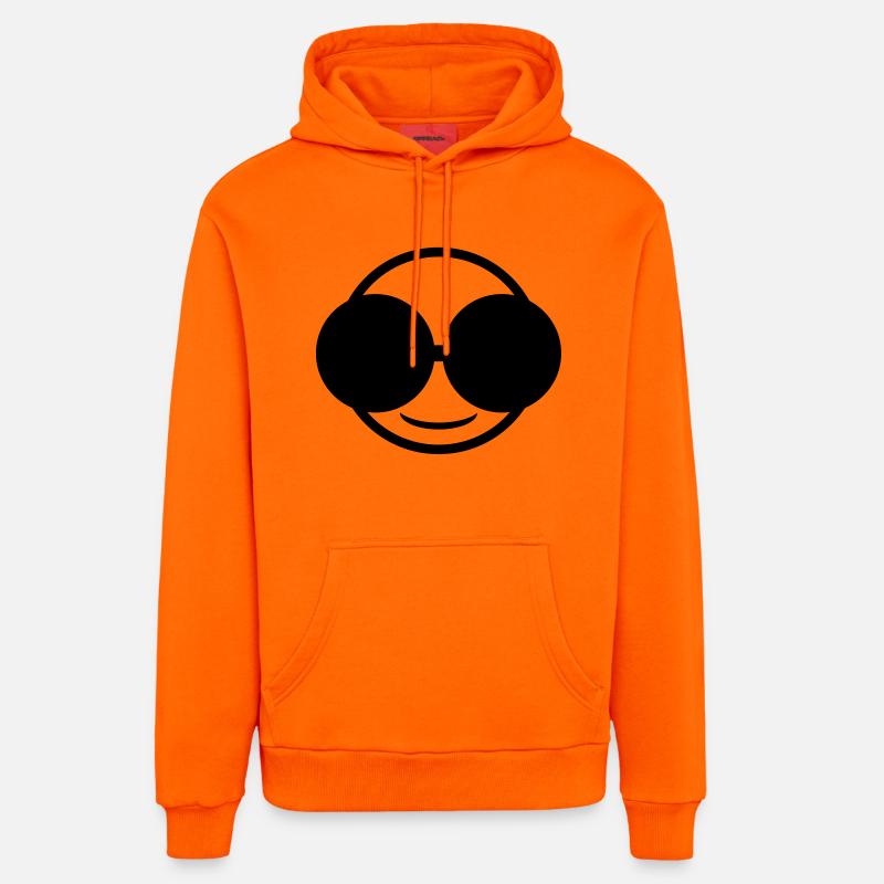 cachée - Sweat à capuche bio décontracté fabriqué en UE - SUNSET ORANGE