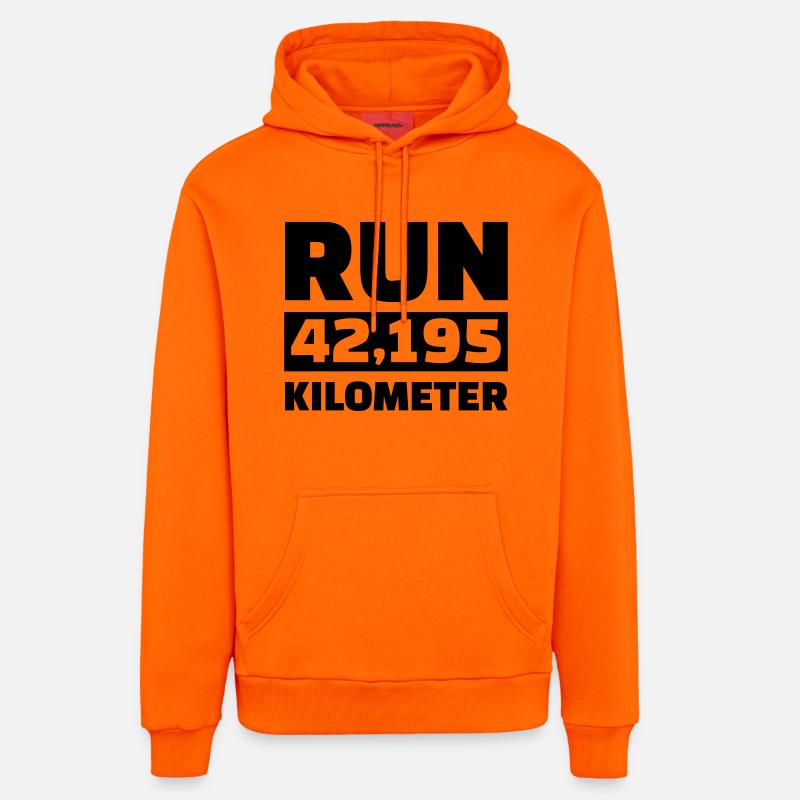 Marathon - Sweat à capuche bio décontracté fabriqué en UE - SUNSET ORANGE