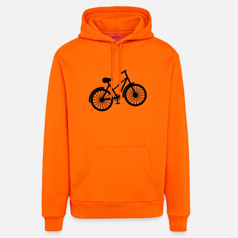 Vélo - Sweat à capuche bio décontracté fabriqué en UE - SUNSET ORANGE