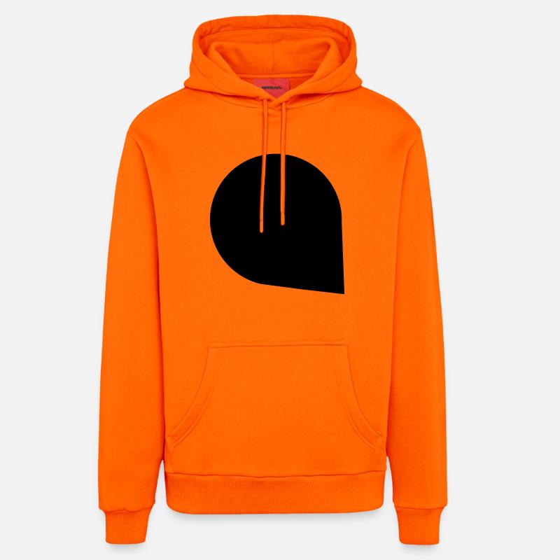 info-bulle Bubble message Discuter - Sweat à capuche bio décontracté fabriqué en UE - SUNSET ORANGE