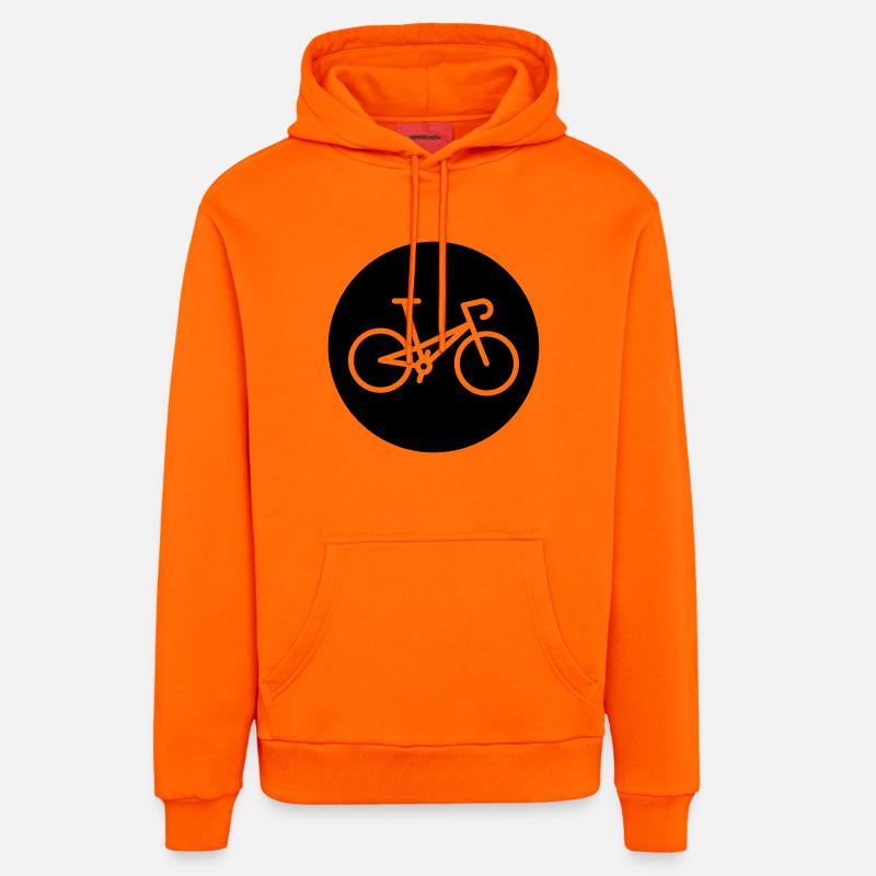 Vélo - Vélo - Sweat à capuche bio décontracté fabriqué en UE - SUNSET ORANGE