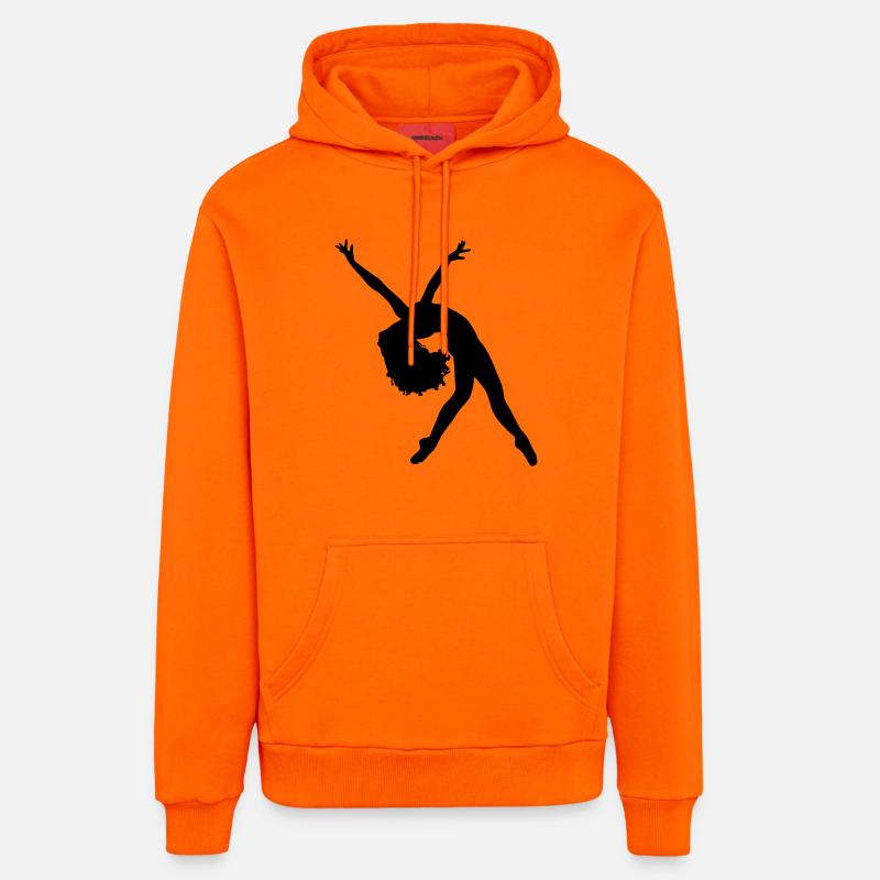 danseuse - Sweat à capuche bio décontracté fabriqué en UE - SUNSET ORANGE