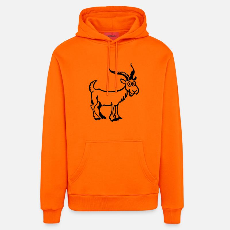 Billy-chèvre - Sweat à capuche bio décontracté fabriqué en UE - SUNSET ORANGE