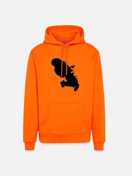 Martinique - Sweat à capuche bio décontracté fabriqué en UE - SUNSET ORANGE