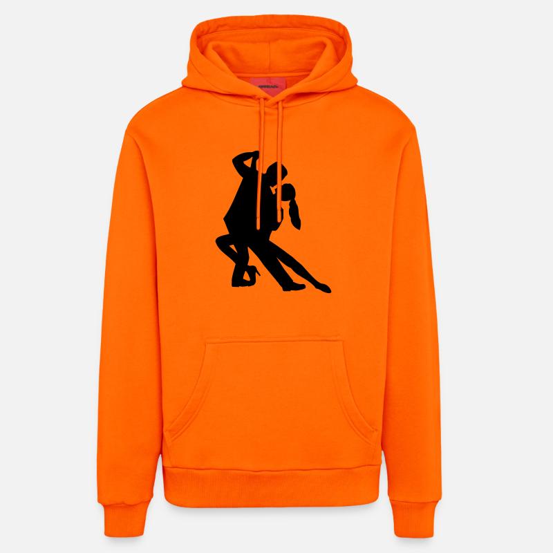 Tango - Sweat à capuche bio décontracté fabriqué en UE - SUNSET ORANGE