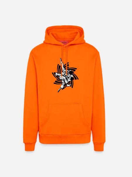 Judo Hold - Organic Relaxed Hoodie Made in EU - SUNSET ORANGE