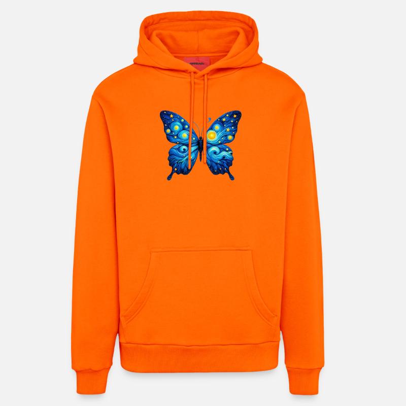 Papillon - Sweat à capuche bio décontracté fabriqué en UE - SUNSET ORANGE