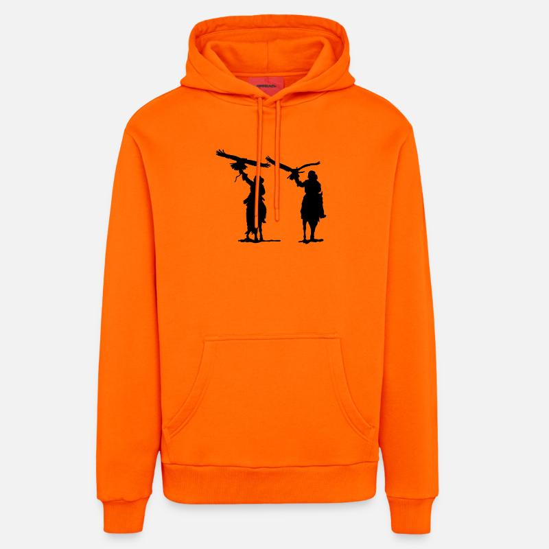 Chasseur - Sweat à capuche bio décontracté fabriqué en UE - SUNSET ORANGE