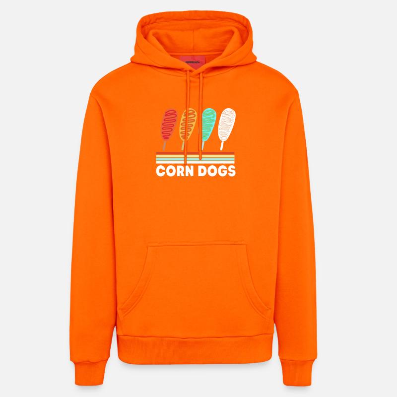 Chien de maïs - Sweat à capuche bio décontracté fabriqué en UE - SUNSET ORANGE