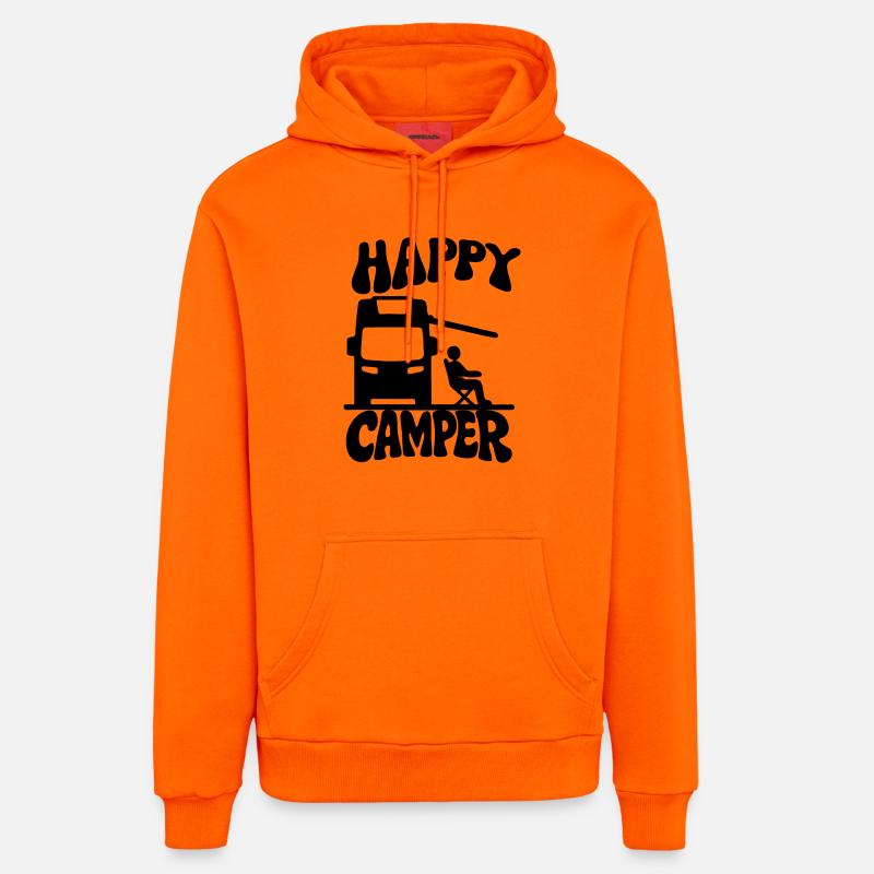 Campeur - Sweat à capuche bio décontracté fabriqué en UE - SUNSET ORANGE