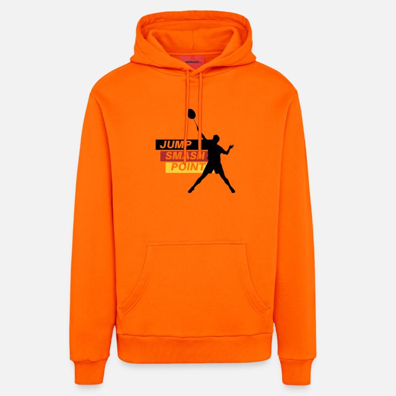Point de smash de saut - Sweat à capuche bio décontracté fabriqué en UE - SUNSET ORANGE
